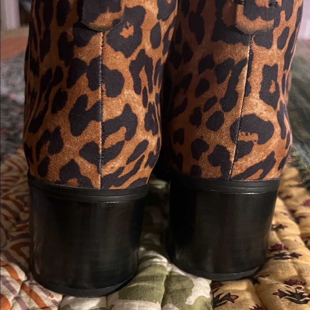 Franco Sarto Brown Leopard Ankle Booties, 8.5, NWOB - Picture 13 of 14